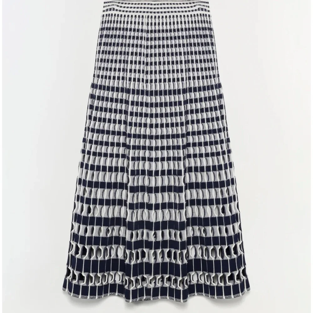 SIMKHAI Larken Midi Skirt in Midnight Multi - Picture 4 of 12